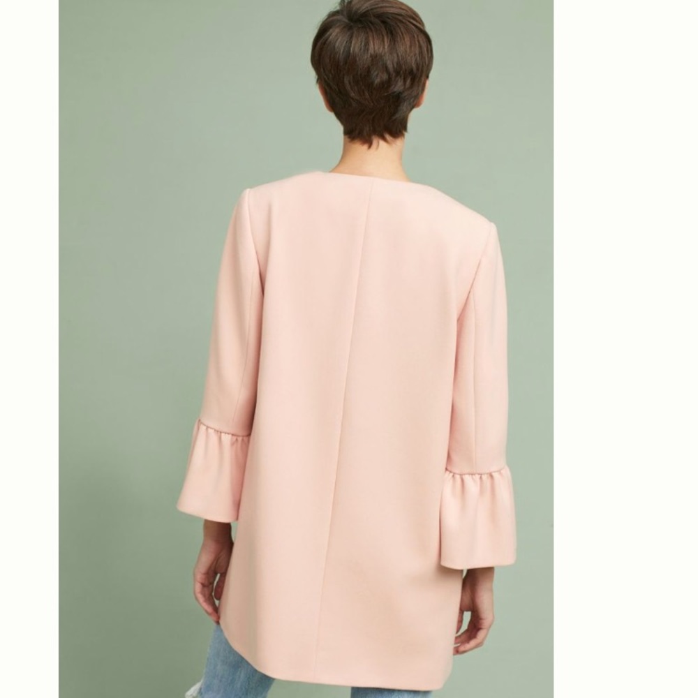 NEW Anthropologie Graceanne Flutter-Sleeve Coat - Picture 4 of 8